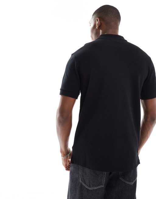 Polo negro de corte estándar y manga corta con logo de PS Paul Smith, 4 de 4
