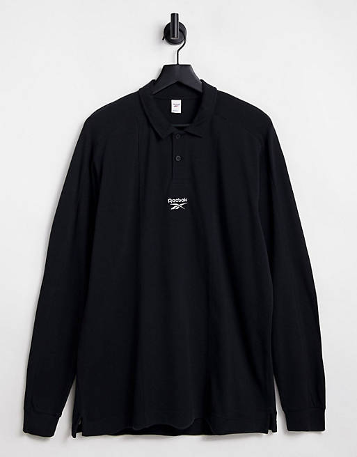 Polo negro de estilo Wardrobe de Reebok Classics