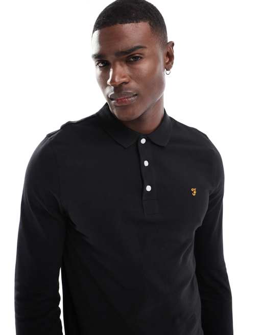 Polo negro de manga larga Blanes de Farah