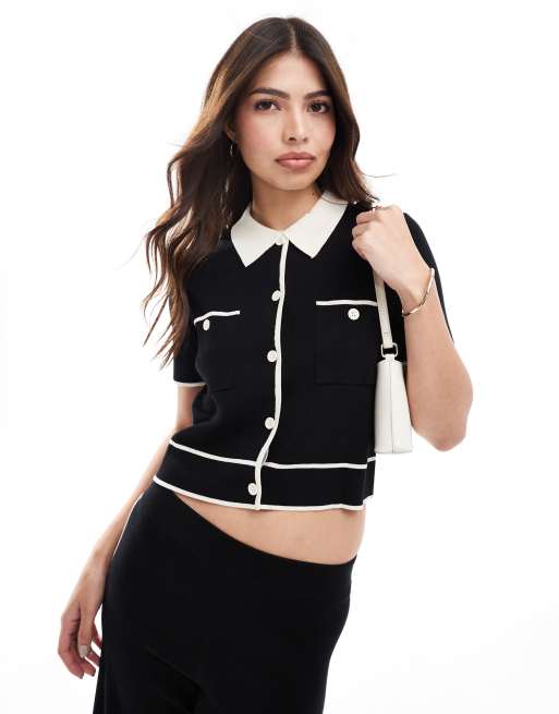 Polo negro de punto de Mango (parte de un conjunto)