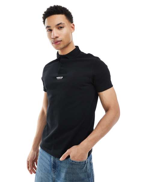 Polo negro Formula exclusivo en ASOS de Barbour International - view 1