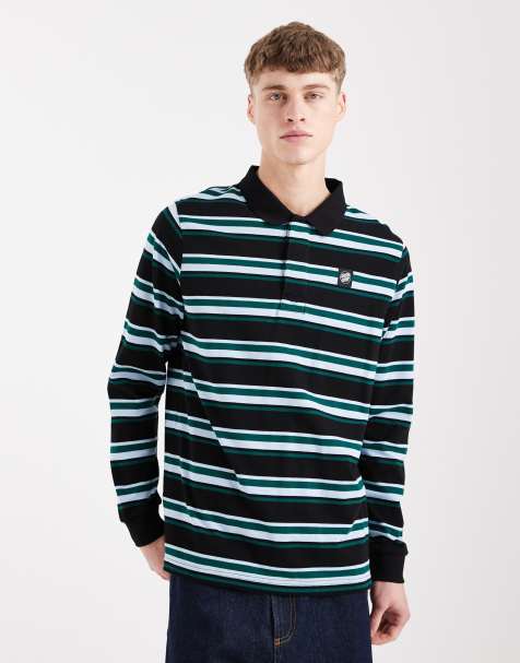 Polo negro y azul fresco de manga larga Cera de Santa Cruz - view 1