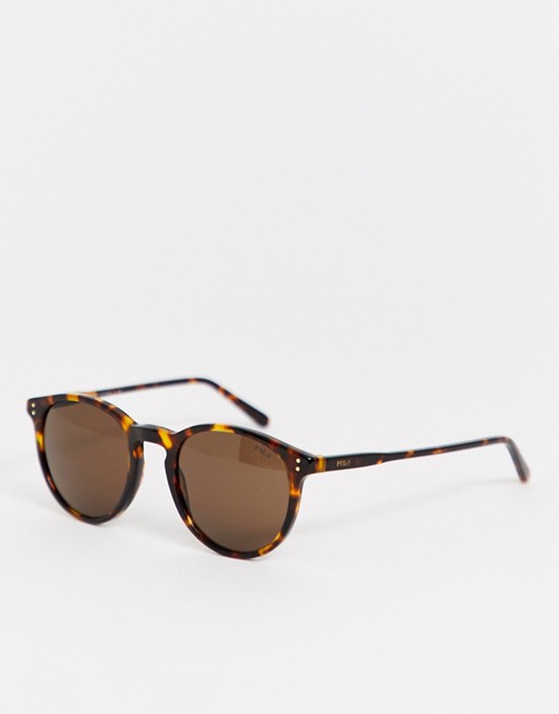 Polo Ralph Lauren 0PH4110 round sunglasses in tort