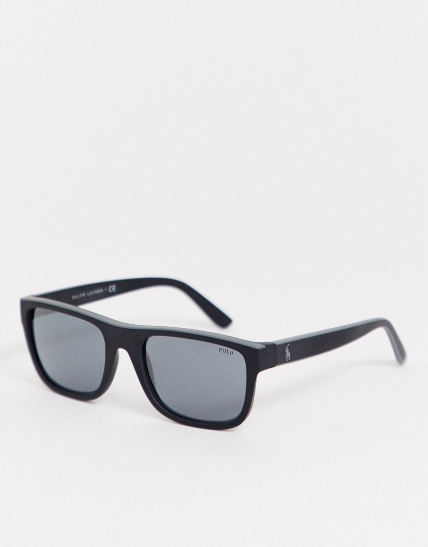 Polo Ralph Lauren – 0PH4145 – Fyrkantiga solglasögon-Svart