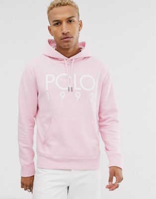 polo hoodie pink