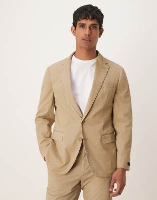 Polo Ralph Lauren 2 button cotton stretch chino blazer in tan co-ord - view 1