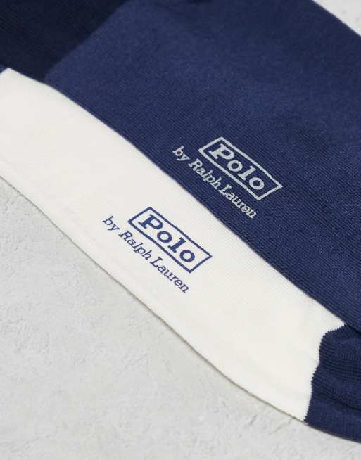 Polo Ralph Lauren 2 pack bear socks in navy and cream, 4 of 4