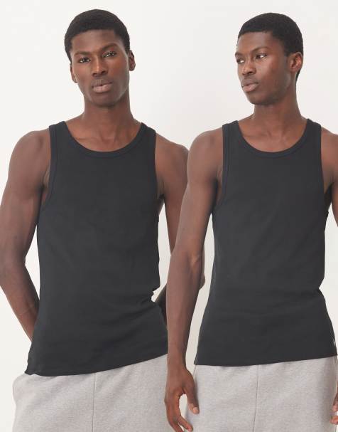 Polo Ralph Lauren 2 pack of icon logo classic singlets in black - view 1