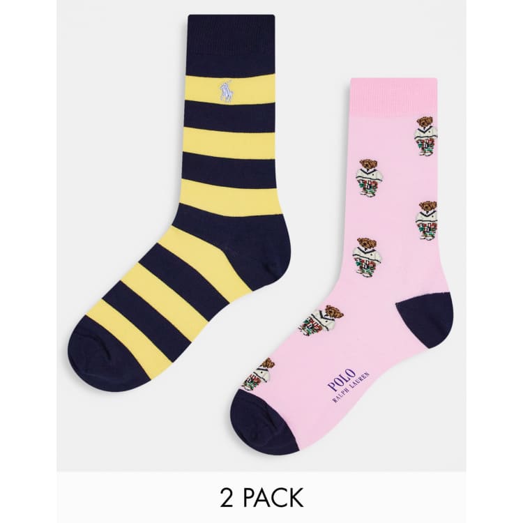 Pink ralph lauren socks hotsell