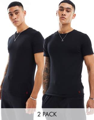 Polo - 2er-Pack Lounge-T-Shirts in Schwarz Schwarz 2XL