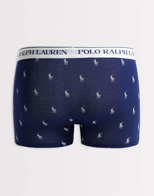 Polo Ralph Lauren 3 pack boxer briefs in all over logo and multi purple, 3 of 3