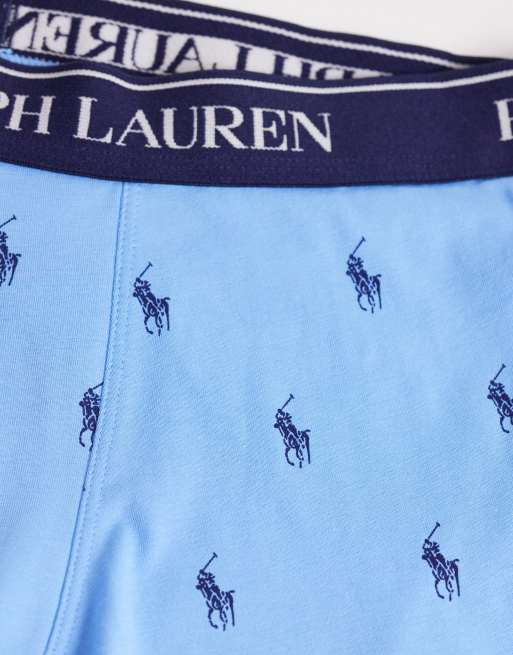 Polo Ralph Lauren 3 pack boxer briefs in all over logo pink and blue, 2 of 3