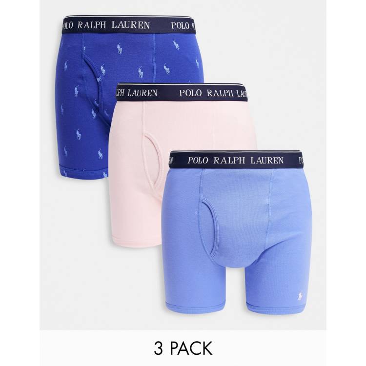 Ralph Lauren Underwear 3 Pack Trunks Blue