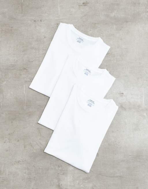 Polo Ralph Lauren 3 pack crew undershirt in white, 6 of 6