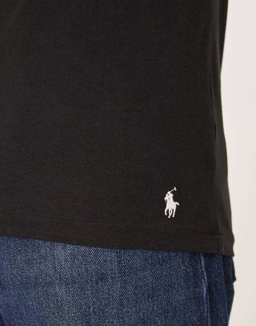 Polo Ralph Lauren 3 pack icon logo lounge t-shirt in black, 5 of 5