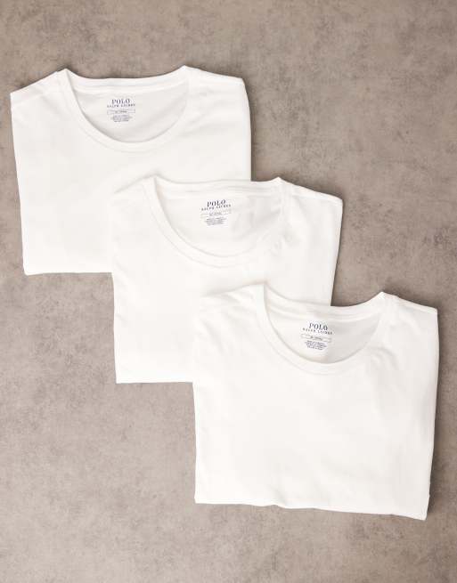 Polo Ralph Lauren 3 pack icon logo lounge t-shirt in white , 6 of 6