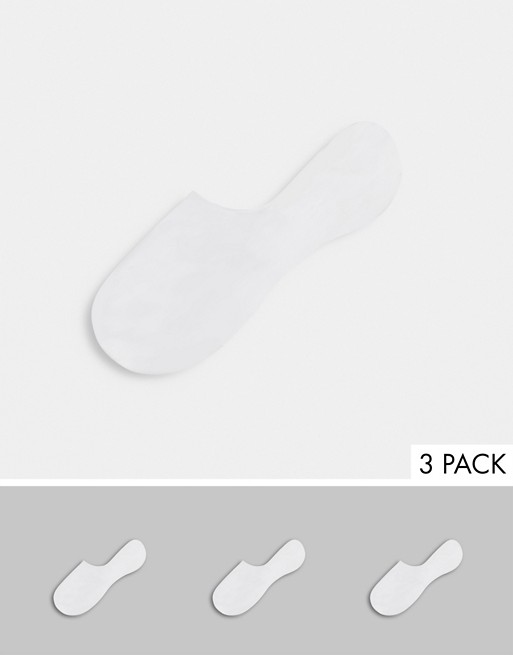 Polo Ralph Lauren 3 pack invisible socks in white