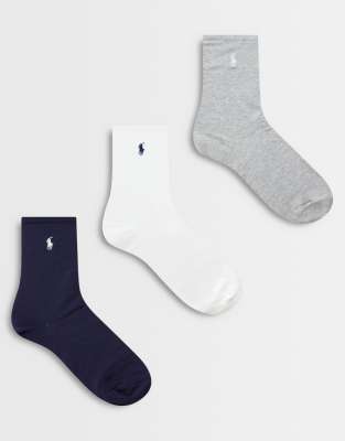 Polo Ralph Lauren 3 pack logo socks in multi