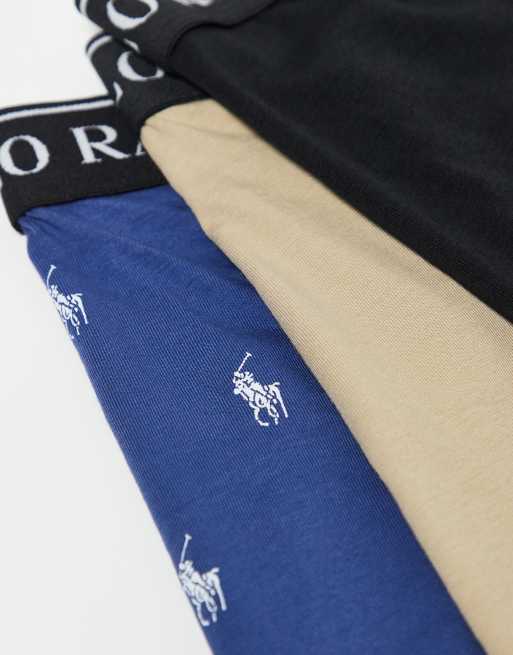 Polo Ralph Lauren 3 pack logo waistband classic trunks in multi, 2 of 3