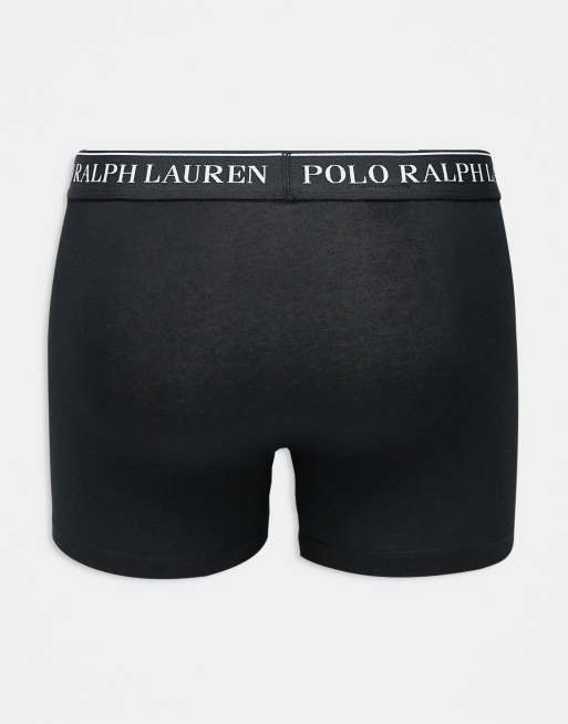 Polo Ralph Lauren 3 pack logo waistband classic trunks in multi, 3 of 3