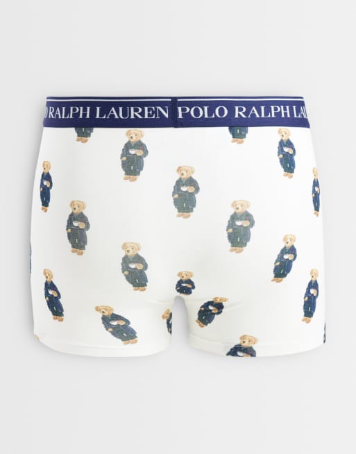 Polo Ralph Lauren 3 pack logo waistband trunks in black, red and blue, 3 of 3