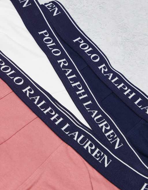 Polo Ralph Lauren 3 pack logo waistband trunks in multi, 2 of 3