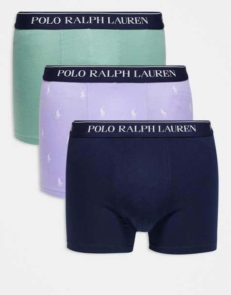 Polo Ralph Lauren 3 pack logo waistband trunks in multi - view 1