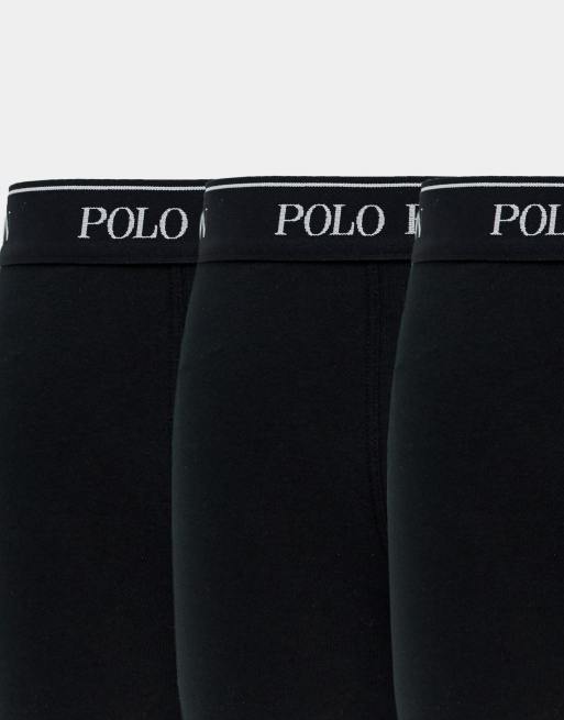 Polo Ralph Lauren 3 pack longer length trunks in black