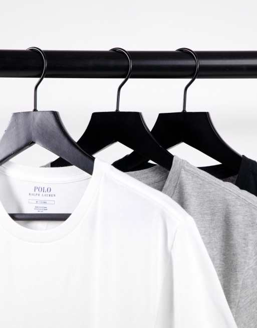 Polo Ralph Lauren 3-pack lounge t-shirts in black/grey/white , 3 of 4