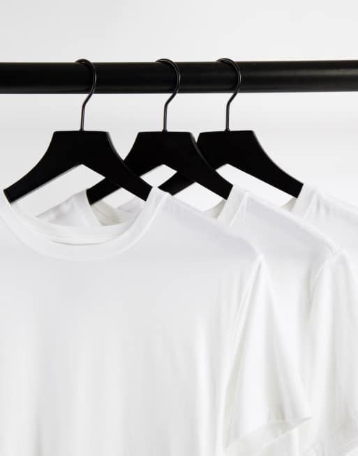 Polo Ralph Lauren 3 pack lounge t shirts in white with bottom logo