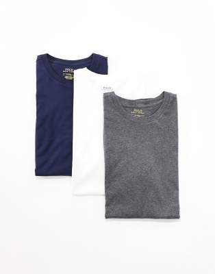 Polo Ralph Lauren 3 Pack Lounge T-shirts In White