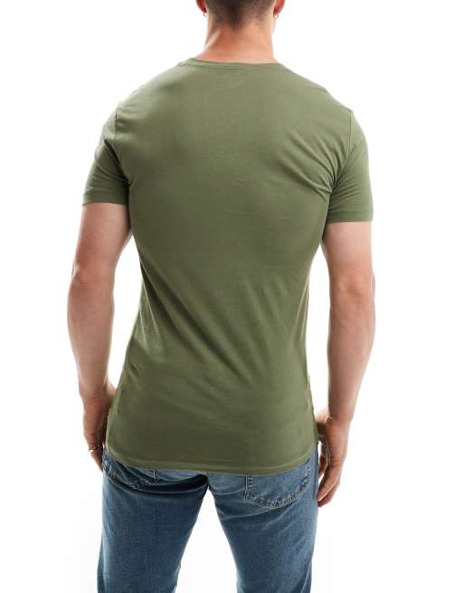 Polo Ralph Lauren 3 pack lounge t-shirts with logo in black khaki grey, 4 of 4