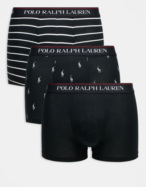 Polo Ralph Lauren 3 pack of trunks in black assorted - view 1