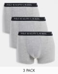[Polo Ralph Lauren] Polo Ralph Lauren 3 pack of trunks with logo in grey M Grey