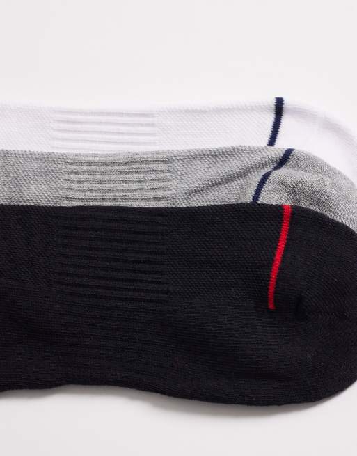 Polo Ralph Lauren 3 pack sport socks in black white and grey, 2 of 3