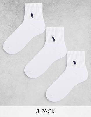 Polo Ralph Lauren 3 pack sport socks in white