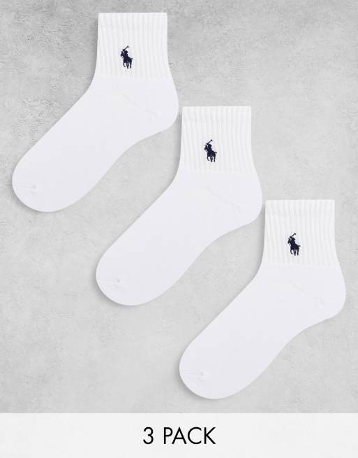 Polo Ralph Lauren 3 pack sport socks in white