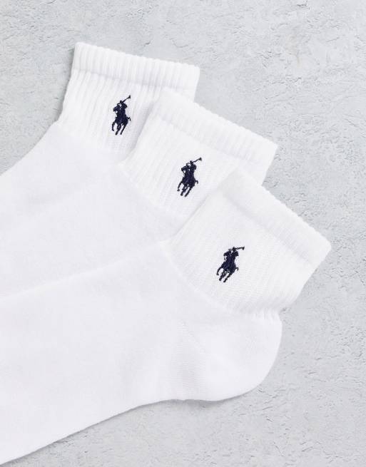 Polo Ralph Lauren 3 pack sport socks in white