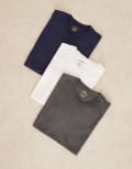 [Polo Ralph Lauren] Polo Ralph Lauren 3 pack t-shirt in grey, white and navy-Multi XL Grey/Navy/White