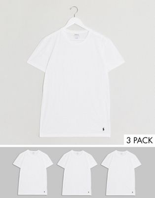 polo ralph lauren white t shirt 3 pack