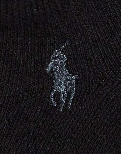 Polo Ralph Lauren 3 pack trainer socks in black, 3 of 4