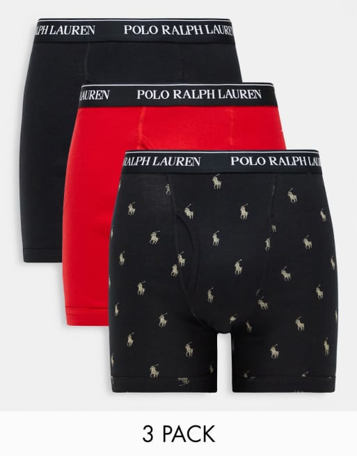 Ralph Lauren Underwear 3 Pack Briefs Black