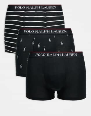 Polo Ralph Lauren Polo Ralph Lauren 3 pack trunks in black assorted
