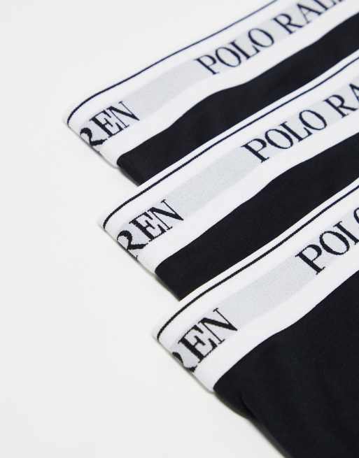Polo Ralph Lauren 3 pack trunks in black with waistband logo