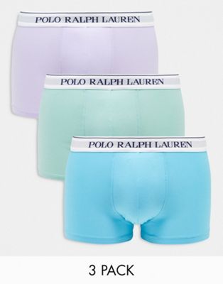 Polo Ralph Lauren 3 pack trunks in green, blue, purple
