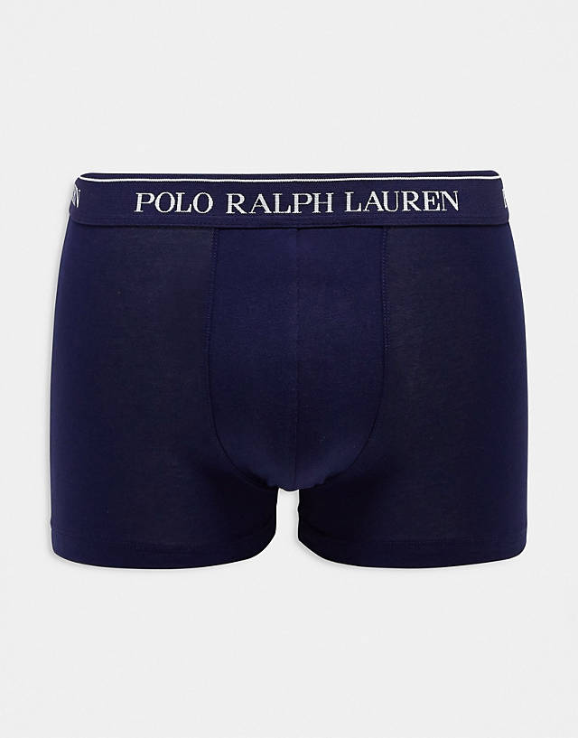 Polo Ralph Lauren - 3 pack trunks in navy all over logo, yellow, navy