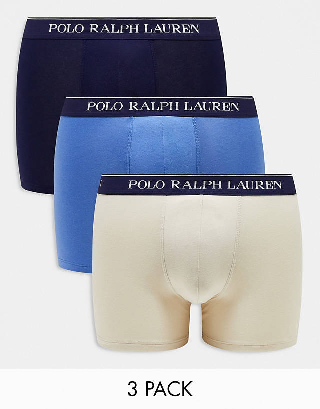 Polo Ralph Lauren - 3 pack trunks in navy, beige, blue