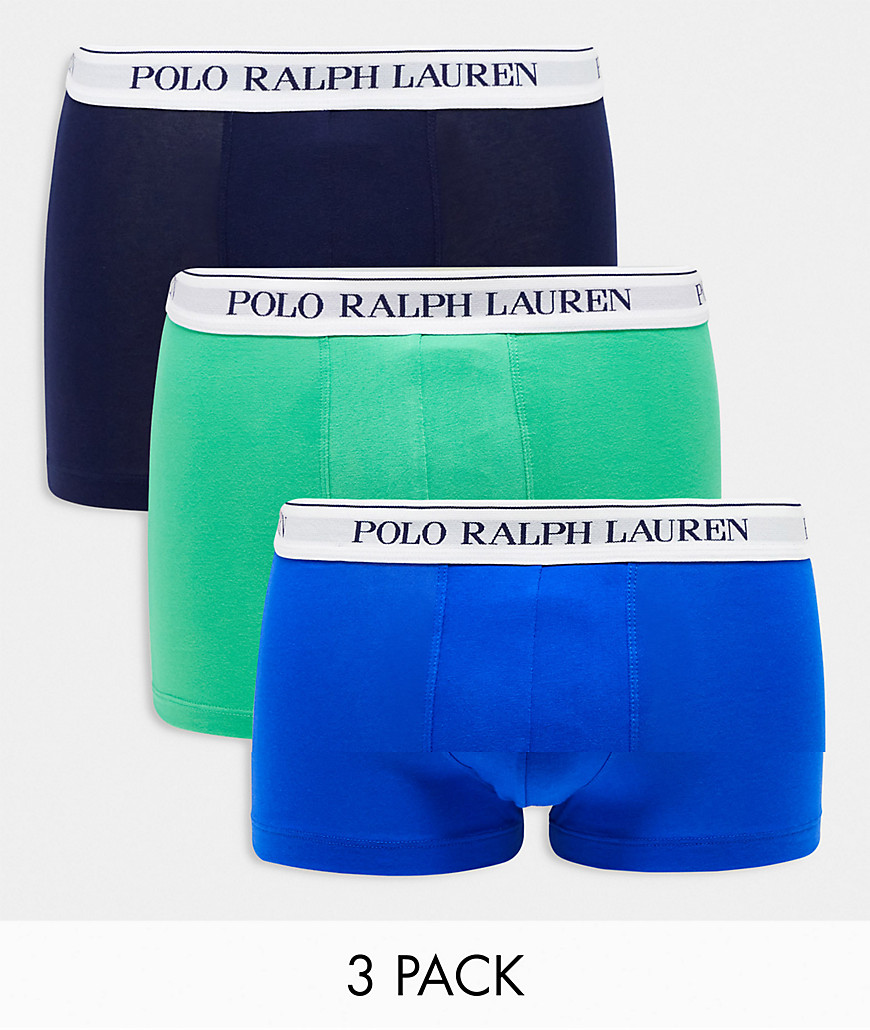 Polo Ralph Lauren 3 pack trunks in navy, green, blue