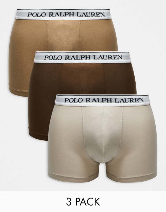 Polo Ralph Lauren - 3 pack trunks with logo waistband in multi