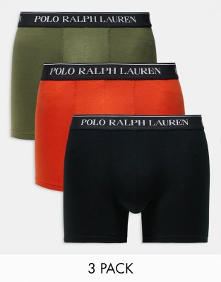 Polo Ralph Lauren 3 pack trunks with logo waistband in multi